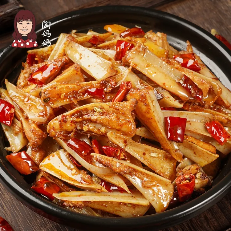 陶妈妈麻辣冷吃三角鸡脆骨香辣手工鸡胸软骨卤味零食小吃150克/袋
