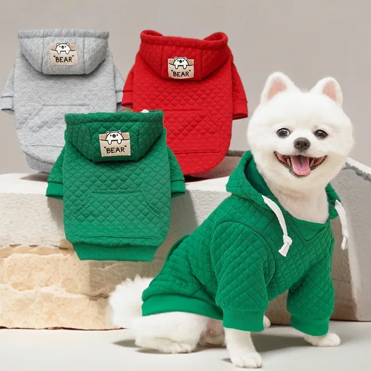 宠物带帽衫两脚衣卫衣秋冬用品法斗泰迪比熊金毛中大狗狗猫咪衣服