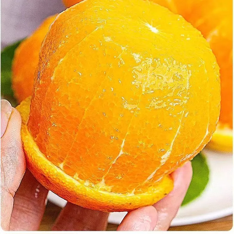 湖南麻阳橙新鲜多汁橙子手剥橙皮薄