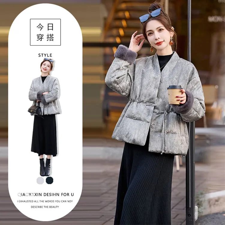 新中式国风棉服女2025冬季新款高级感气质小个子棉衣短款外套女