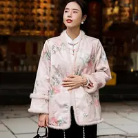 复古日记秋冬新品中式国风女装宽松外套棉服24HFS048