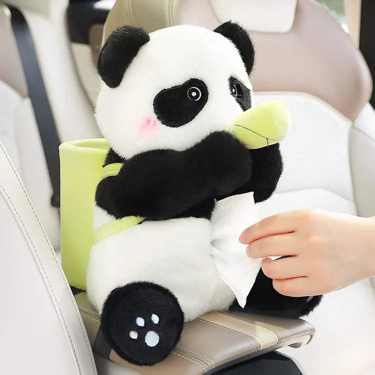 可爱卡通车载纸巾盒垃圾桶二合一纸巾盒车载抽纸盒车内装饰品摆件