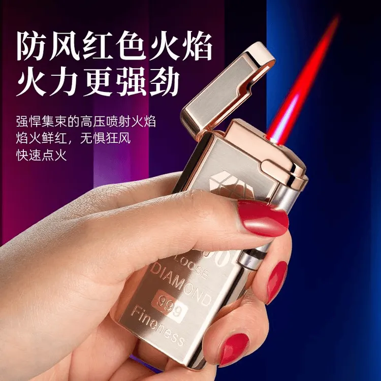 晨龙充气感应打火机电子防风触摸男士网红超薄个性新款创意送礼物