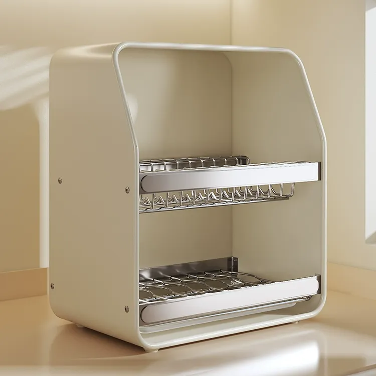 2025新款碗柜家用厨房放碗多层双层碗碟收纳架沥水碗架台面收纳柜