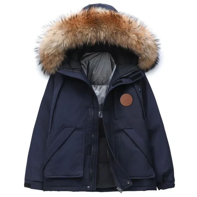 2024年新款男女同款时尚连帽加厚秋冬休闲工装派克潮服气质