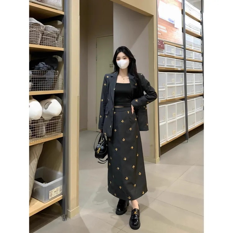 【蝶梦轻语】300斤特大码女装胖mm高级感西装外套女秋季两件套