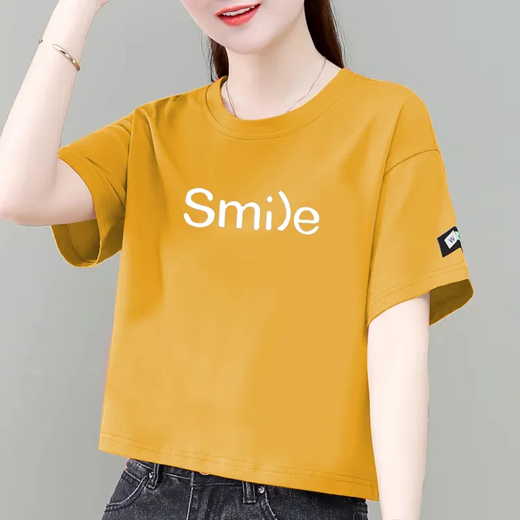 100%纯棉短袖t恤女新款夏季短款上衣韩版宽松洋气显瘦百搭体恤ins