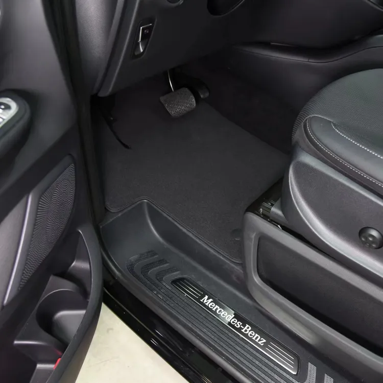 丝绒地毯式原装卡扣汽车脚垫适用于奔驰MPV V260L 24款V300L 新款
