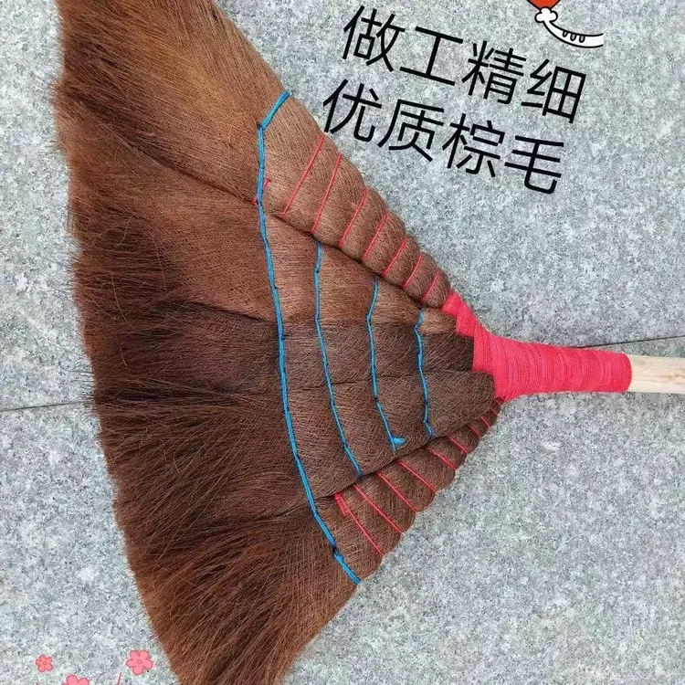 加大号手工棕扫把学校工厂加工车间作坊清洁力度强实拍棕榈大扫把