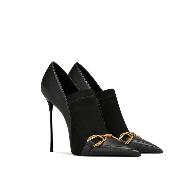 高跟鞋女2025爆款洋气高端黑色百搭2025秋季新款尖头细跟单鞋女