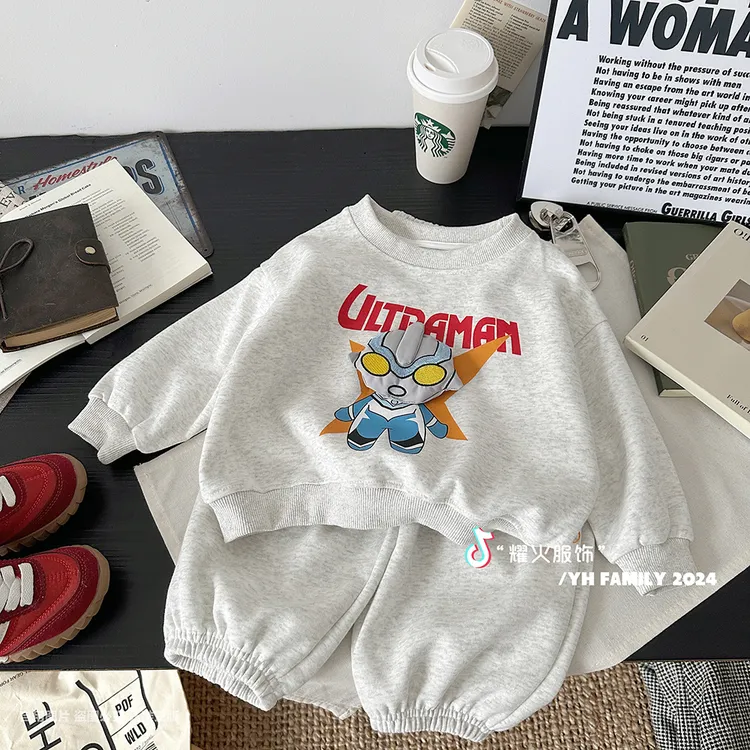 韩系童装男女童秋季套装宝宝卫衣卫裤两件套