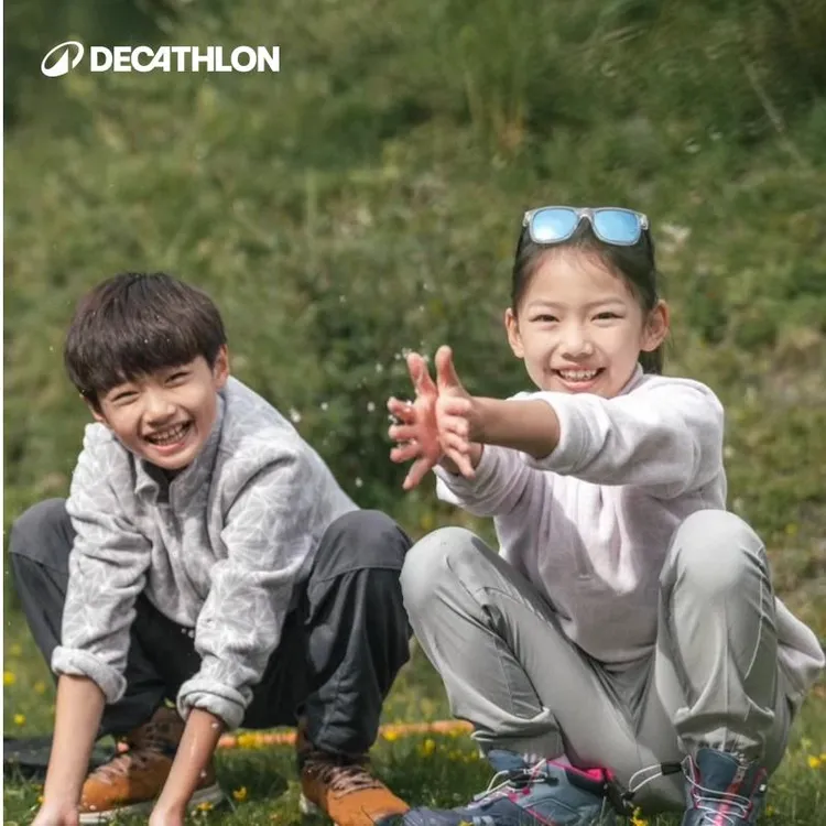 迪卡侬儿童摇粒绒男女童卫衣运动春秋抓绒衣保暖内胆绒衣308610