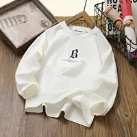 33048 男童长袖t恤简约长袖圆领T恤儿童中大童打底衫上衣春秋新款