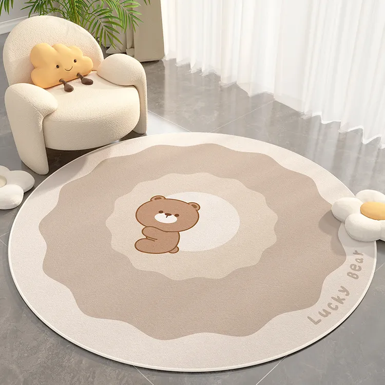 圆形地毯卧室电脑椅子垫家用高级感客厅沙发茶几毯阅读区摇椅地垫