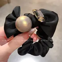 高端头花蝴蝶结大肠发圈女网红扎头发皮筋头绳新款丸子头发饰