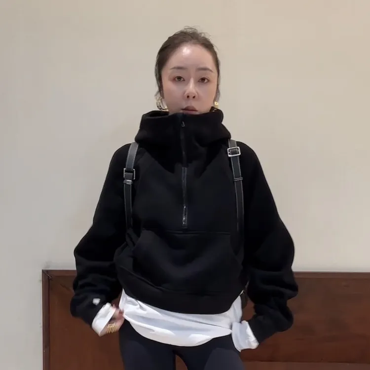 Action Studios拼接结构连帽套头卫衣9209