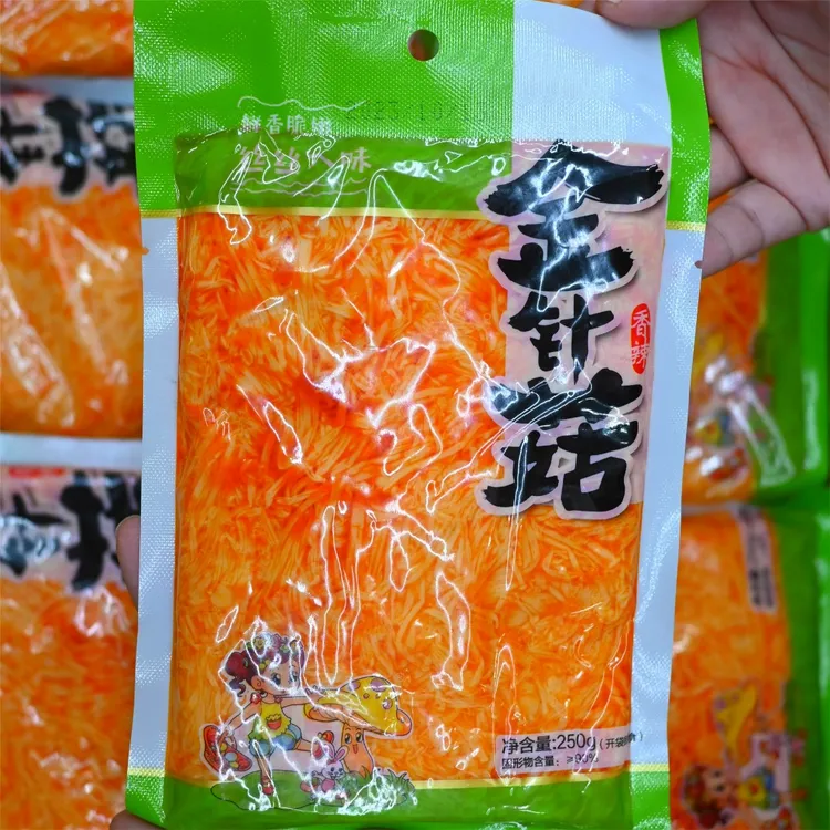香辣金针菇拍每袋250克实惠大包装下饭菜即食腌制食品酱菜爽口   