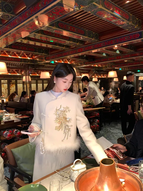 EIA一尧新中式国风【有凤来仪】高级矜贵气质外套+半裙贵气夹棉套装