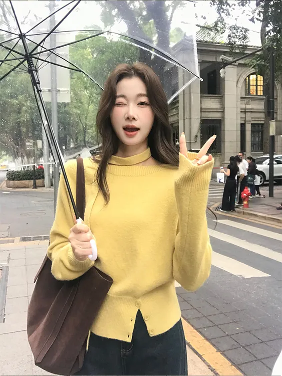 EIA一尧【长岛初秋】复古松弛日常百搭毛织上衣气质氛围设计感上衣