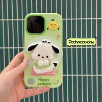 （苹果）小鸡帕恰狗适用iPhone15手机壳防摔苹果13立体硅胶支架壳