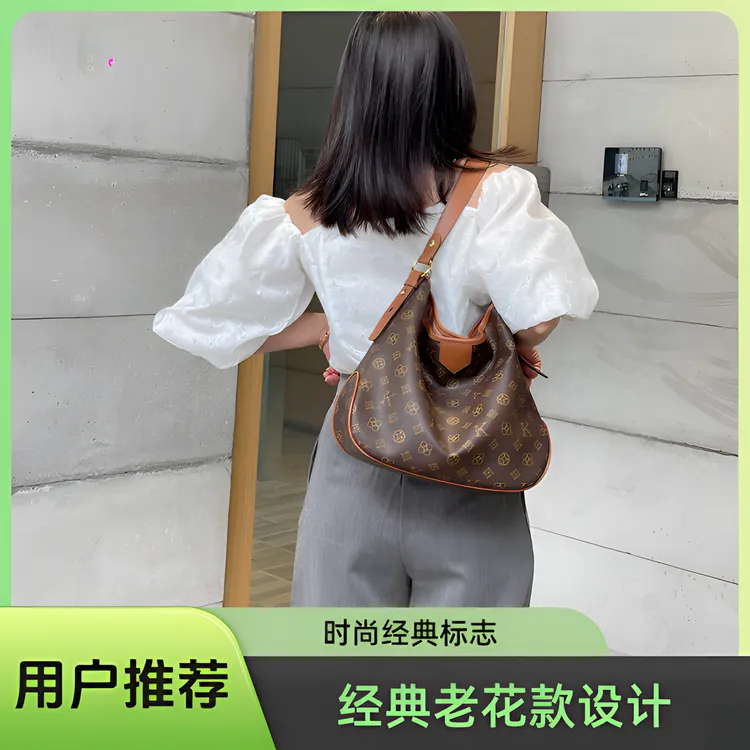 优库迪斯KU托特百搭时尚休闲棕色通勤女包2025年新款网红款麻将包