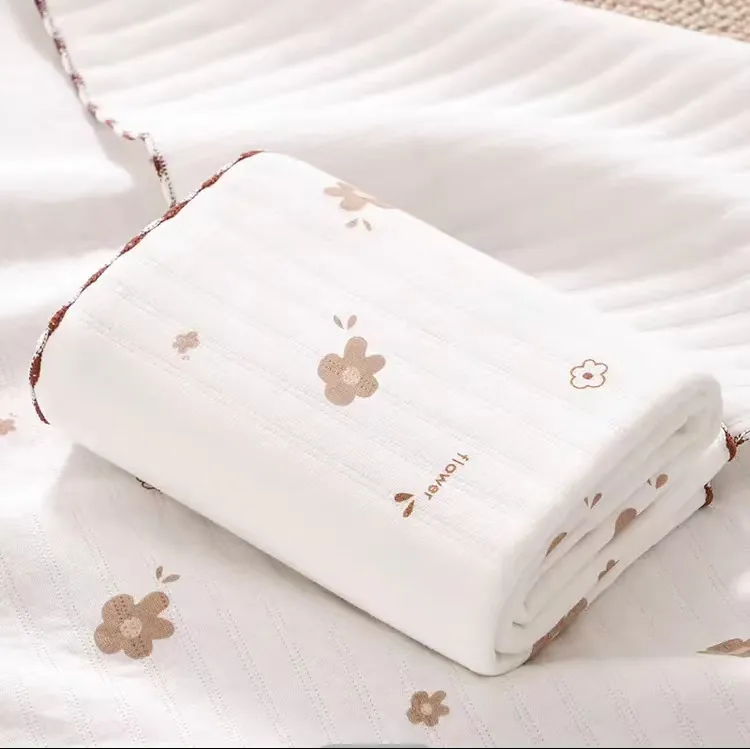 加厚棉包抱毯单抱被针织棉新生儿婴儿透气柔软盖被加棉厚款可爱