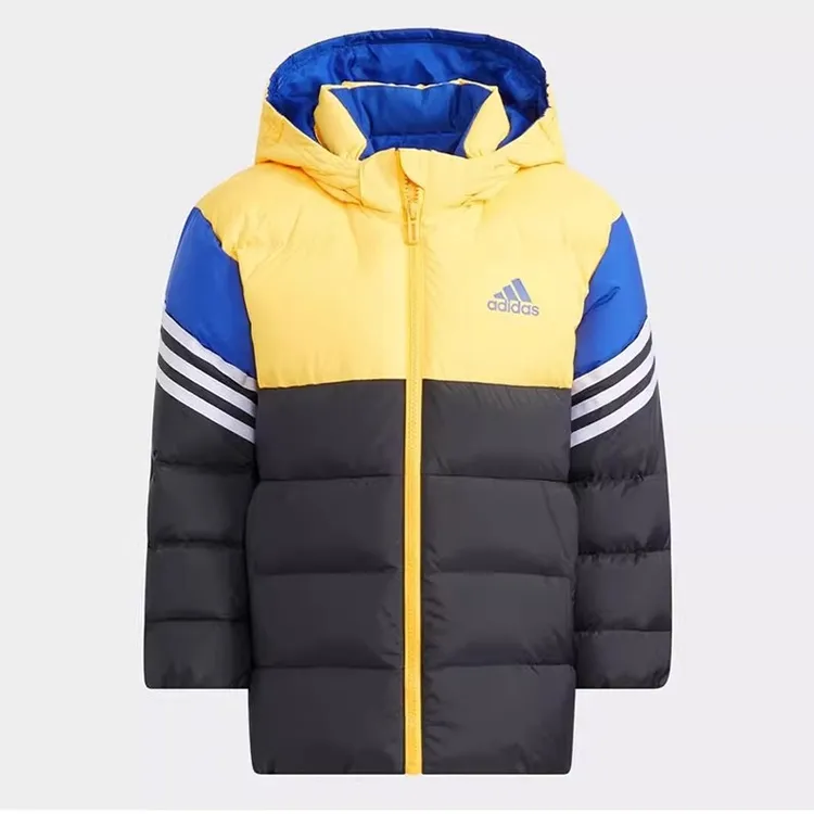adidas/阿迪达斯儿童拼色男童羽绒服大logo多色拼接