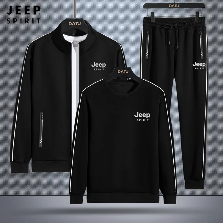 JEEPSPIRIT男士运动服套装立领2026年春秋季休闲百搭官方正品上衣