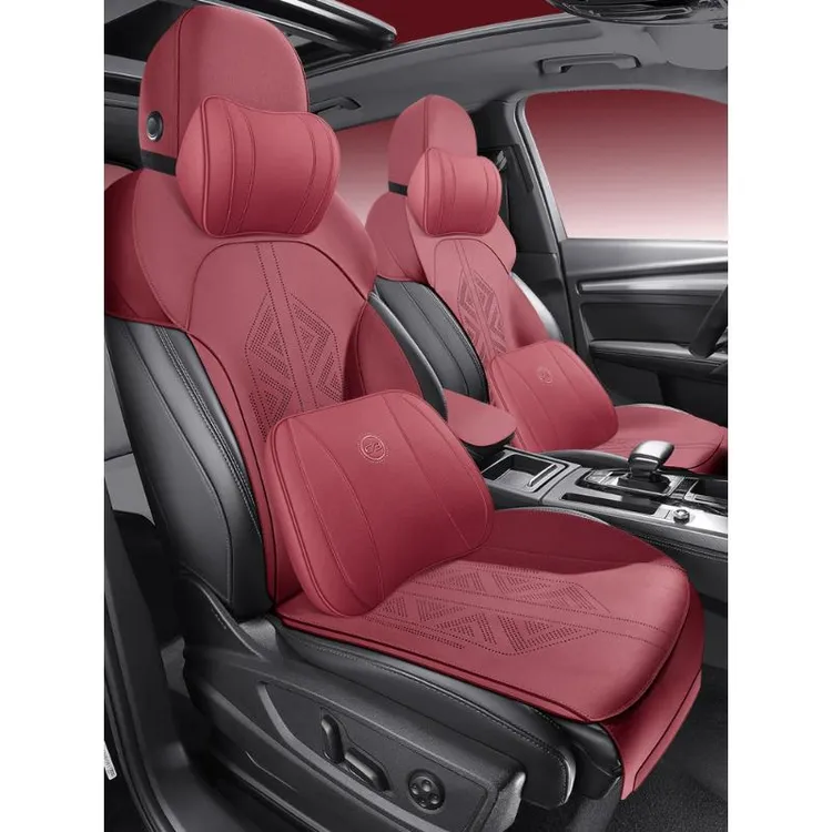 奥迪A4L汽车坐垫专车专用翻毛皮半包围马鞍垫2019-2023款a4l座套