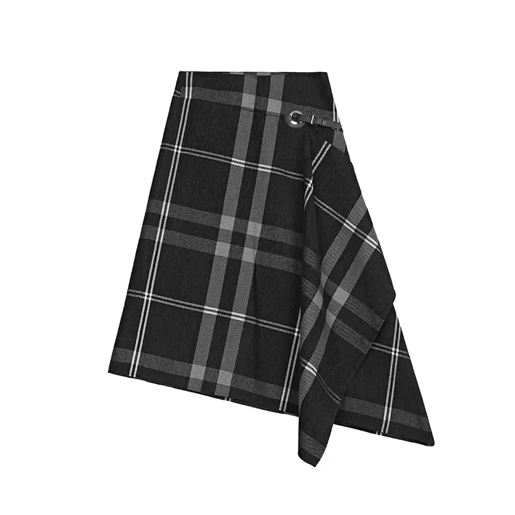 S·DEER圣迪奥秋冬季新款复古格纹通勤职场百搭半身裙女S234Z1116