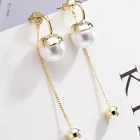 铜合金耳饰 【芳芳宠粉】气质字母长款流苏耳环