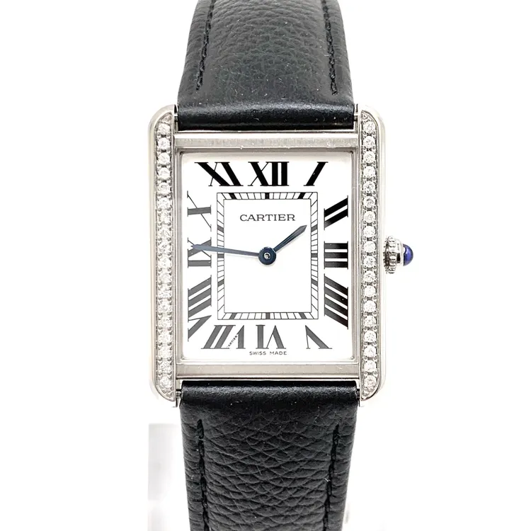 99新 Cartier/卡地亚 坦克/精钢/石英/表径34X27mm/女表