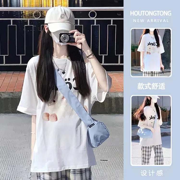 哺乳衣短袖夏季休闲宽松T恤+短裤套装产后喂奶上衣外出时尚辣妈款