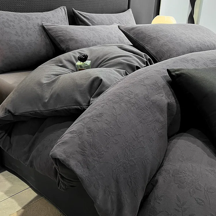 全棉提花磨毛被套单件150×200×230轻奢风春夏季加厚被罩床单床品