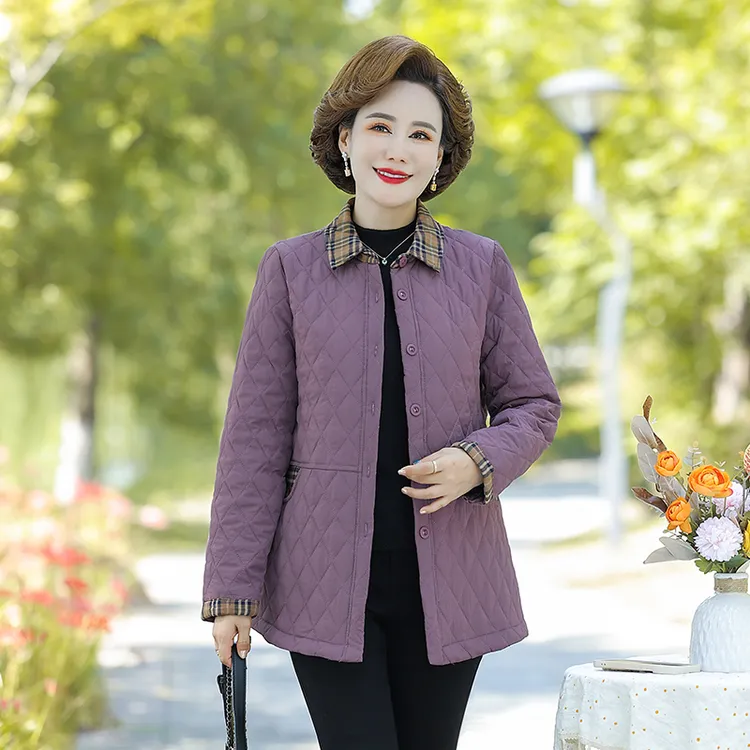 超大码中老年人棉衣女加肥胖妈妈外套200斤奶奶秋冬薄款外穿棉衣