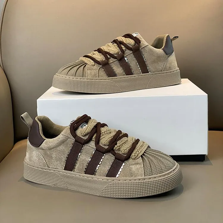 潮男鞋2024秋新款舒适软底纯色夏季网红爆款休闲板鞋潮鞋运动男鞋