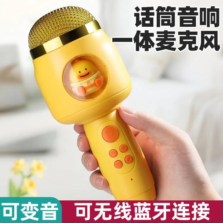 儿童小话筒音响一体女孩麦克风宝宝卡拉ok唱歌机回声蓝牙男孩玩具