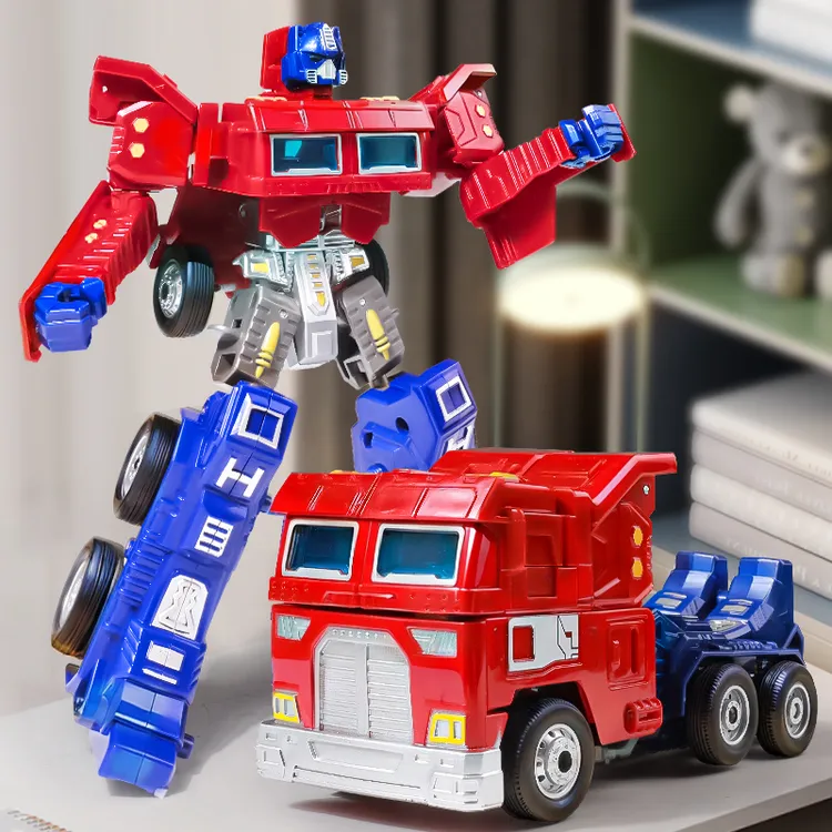变形玩具汽车金刚机器人战士手办模型擎天黄蜂柱惯性正版儿童男孩