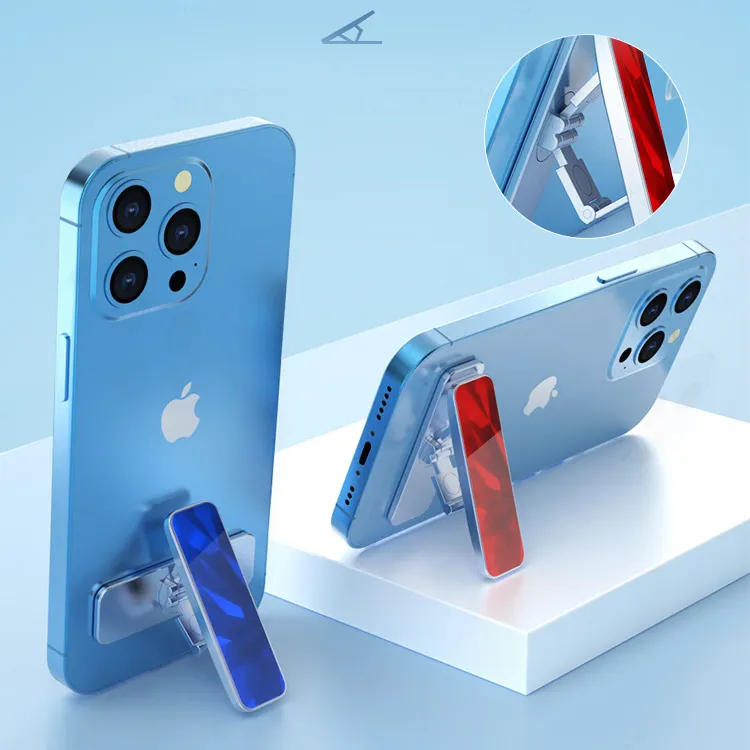 金属手机支架机械式折叠旋转桌面懒人直播iPad平板通用手机壳背贴