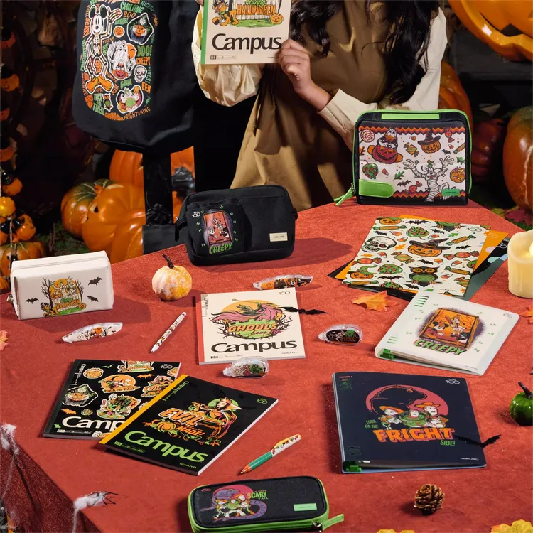 日本国KOKU誉迪士尼联名第二弹万圣节限定款B5笔记本活页本笔袋