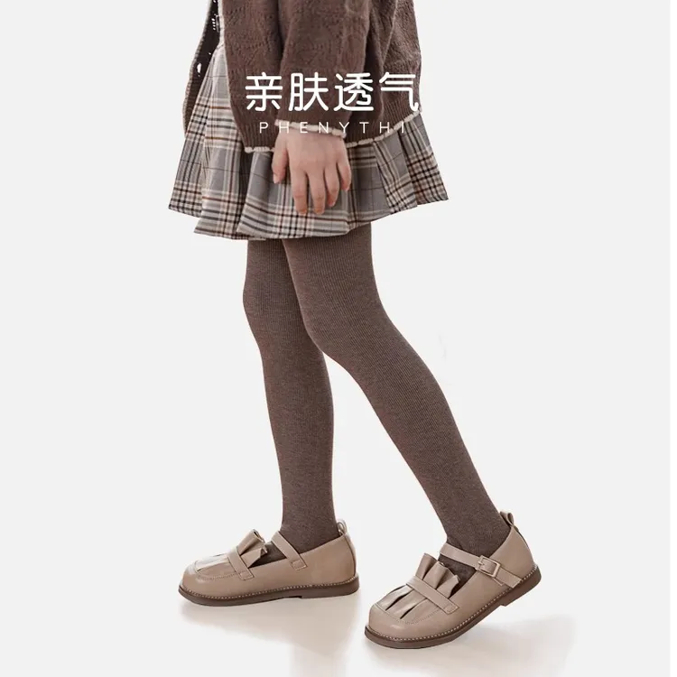 【春秋精梳棉】薄款连裤袜白色女童打底袜外穿儿童黑色打底裤秋季