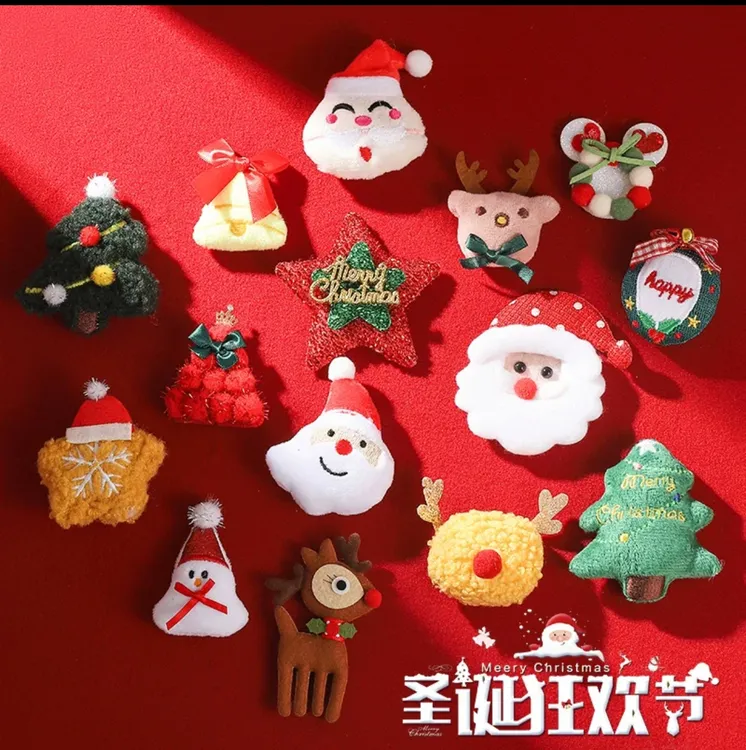 圣诞树小挂件布艺装饰品节日氛围布置卡通挂饰