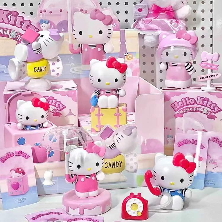 正版三丽鸥Hello Kitty萌动信号盲盒系列潮玩可爱萌趣豆礼物手办