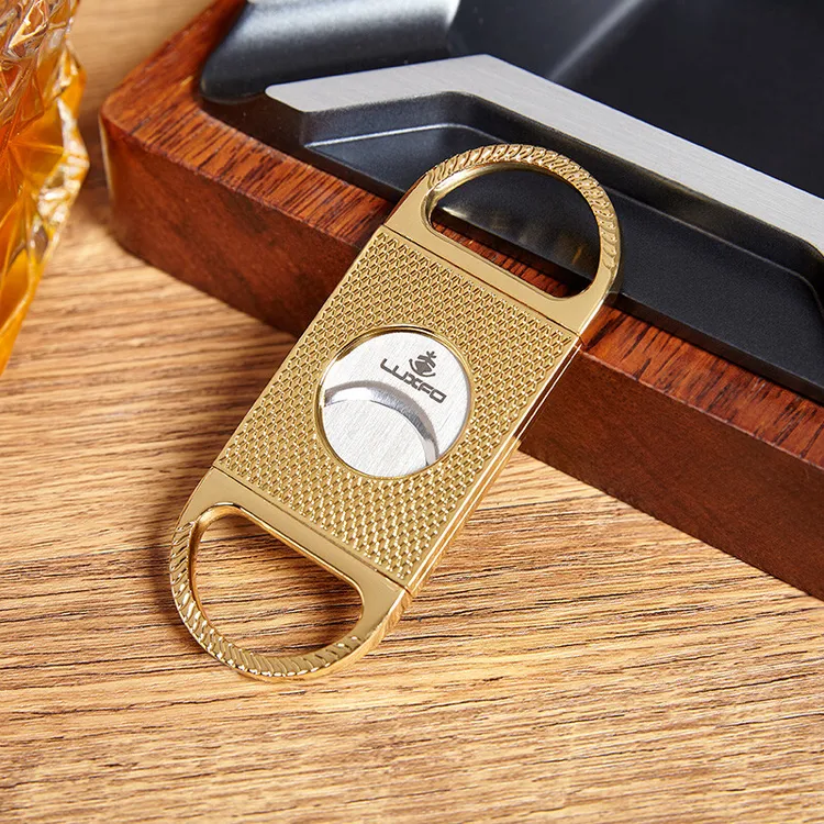 雪茄剪刀金属雪茄刀双刃不锈钢锋利刀刃24mm口径便携古巴烟雪茄钳