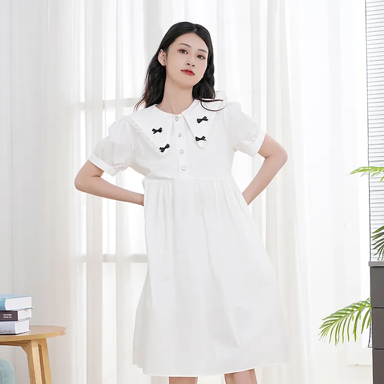 （清仓）哺乳孕妇两用娃娃领夏季短袖显瘦气质甜美学院风韩版
