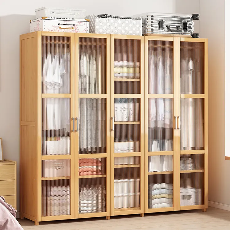 简易布大衣柜家用卧室组装实木出租房用小宿舍衣橱2025新款爆款竹