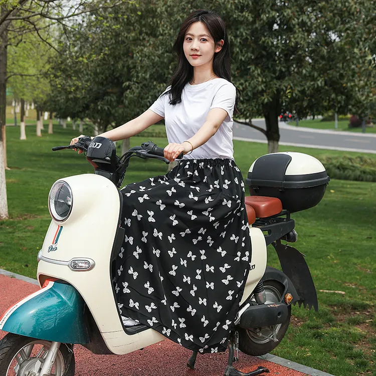 电动车防晒裙夏季骑车护腿遮阳防紫外线半身围裙电瓶车防走光神器