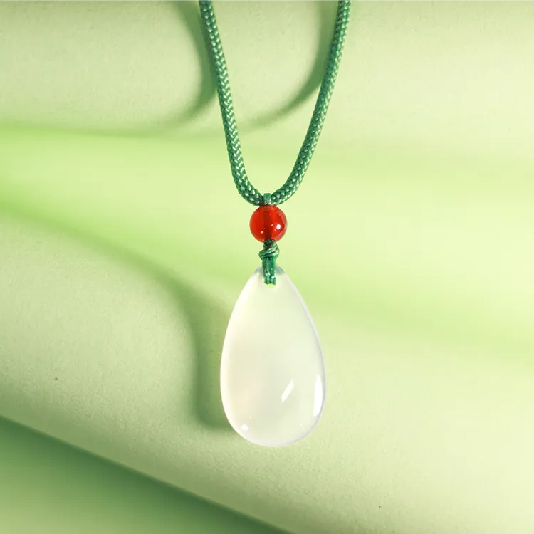 时尚百搭气质款玉髓水滴吊坠 通用款男女可戴 送礼必备 情侣礼物