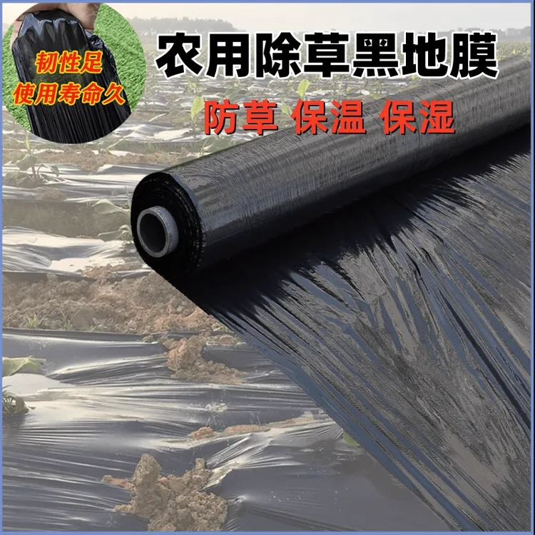 农用种植加厚抗老化黑地膜塑料薄膜除草保温保湿防草布短米数种地