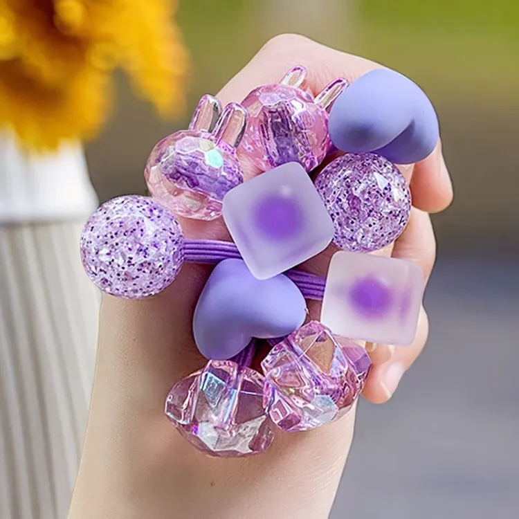 韩版女童发绳卡通彩色发圈儿童发饰弹力女孩扎头发可爱小皮筋头绳